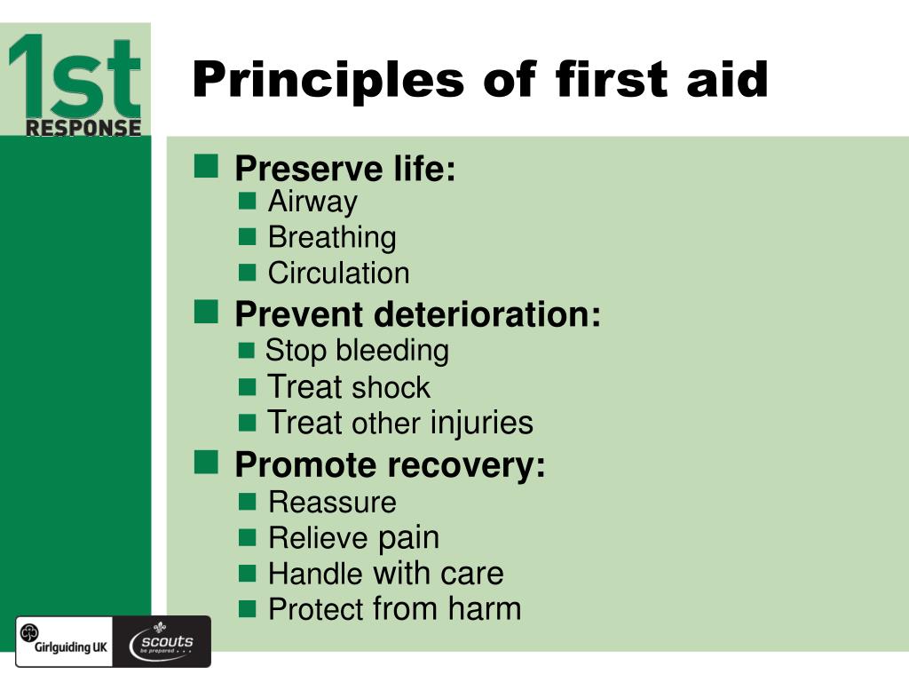 Basic Principles Of First Aid